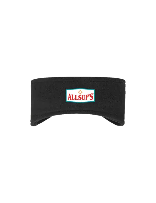 Black Stretch Fleece Headband w/ALLSUP'S Logo