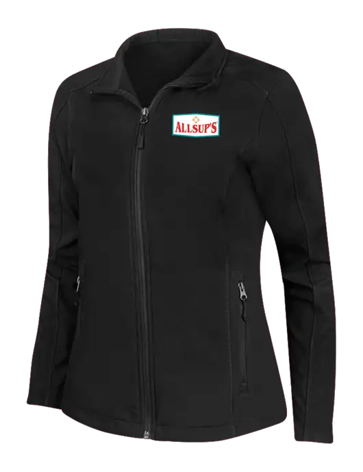 Black Womens Core Soft Shell Jacket w/ALLSUP'S Logo