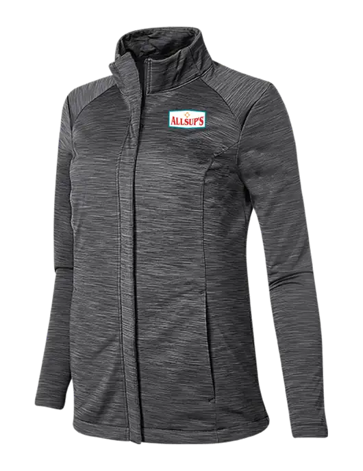 Dark Grey Heather Womens Stream Soft Shell Jacket w/ALLSUP'S Logo
