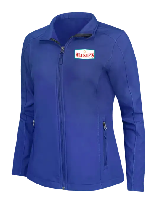 Dark Royal Womens Core Soft Shell Jacket w/ALLSUP'S Logo
