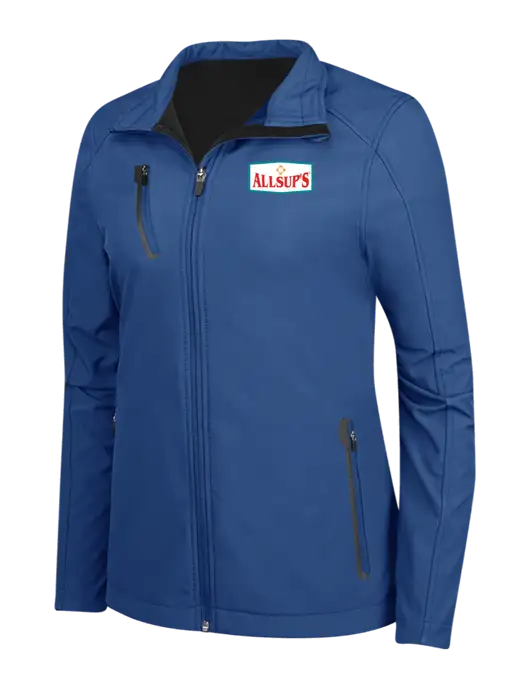 Dark Royal Womens Welded Softshell Jacket w/ALLSUP'S Logo