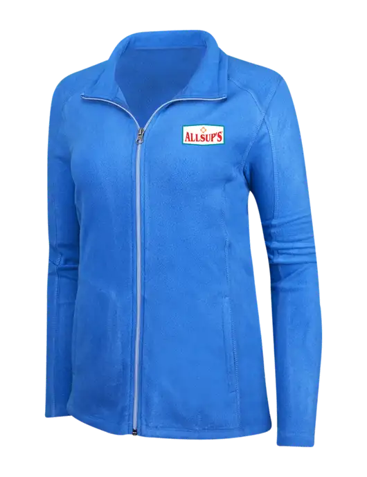 Light Royal Womens Microfleece Jacket w/ALLSUP'S Logo