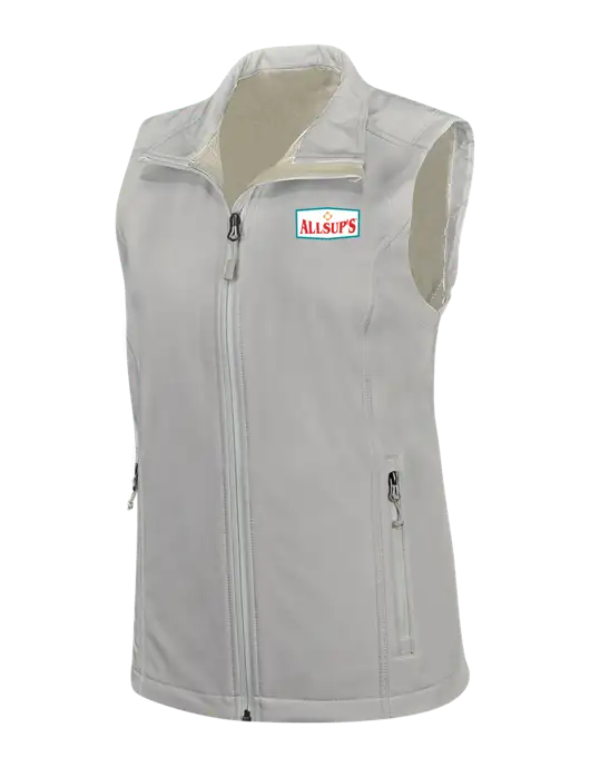 Marshmellow Womens Core Soft Shell Vest w/ALLSUP'S Logo