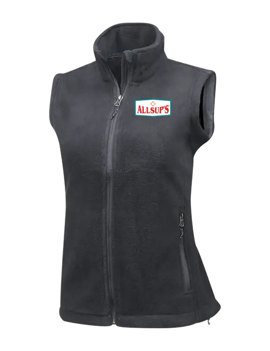 Medium Grey Womens Fleece Vest w/ALLSUP'S Logo
