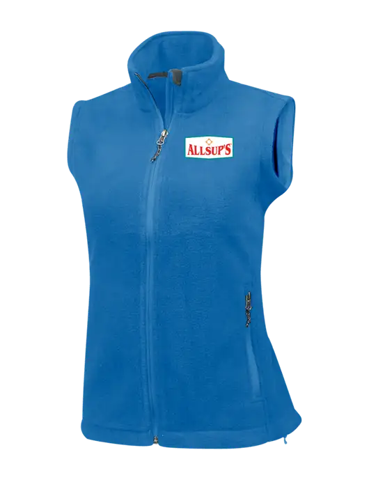 Royal Womens Fleece Vest w/ALLSUP'S Logo