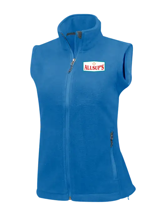 Royal Womens Fleece Vest w/ALLSUP'S Logo