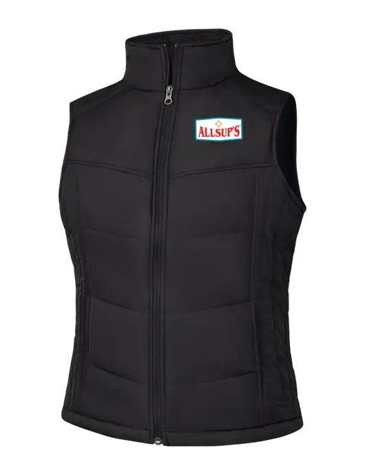 Womens Black/Black Vest w/ALLSUP'S Logo