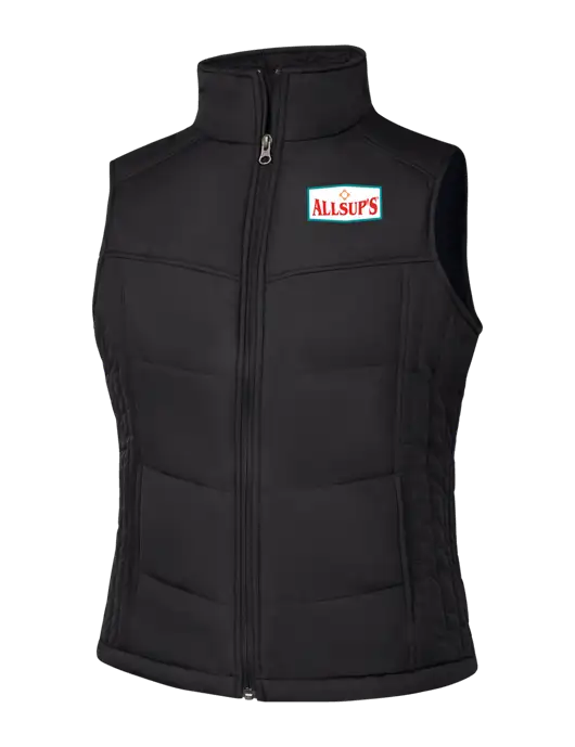 Womens Black/Black Vest w/ALLSUP'S Logo