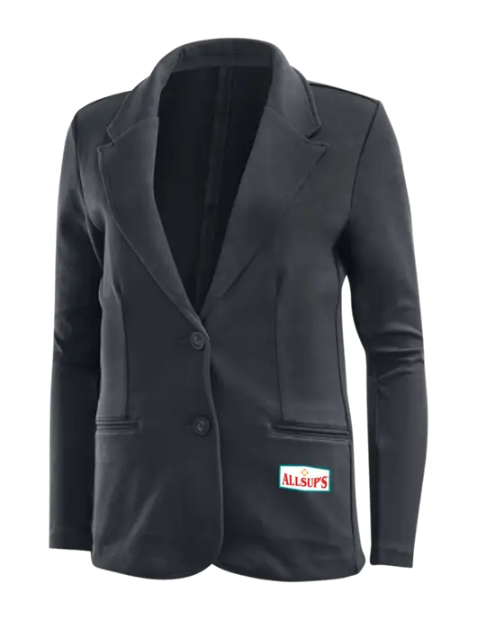 Charcoal Grey Womens Knit Blazer w/ALLSUP'S Logo