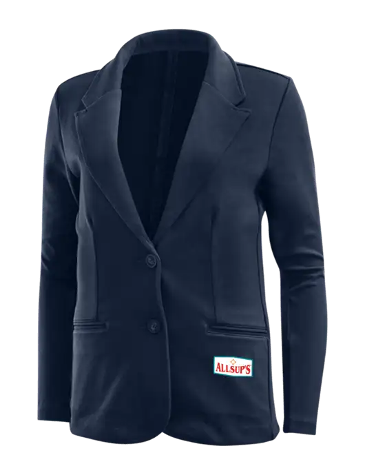 Deep Navy Womens Knit Blazer w/ALLSUP'S Logo