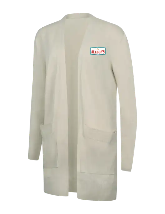 Mercer+Mettle Womens Ivory Open Front Cardigan Sweater w/ALLSUP'S Logo
