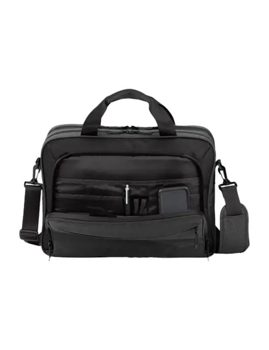 Travel Exec Graphite Heather/Black Laptop Briefcase w/ALLSUP'S Logo