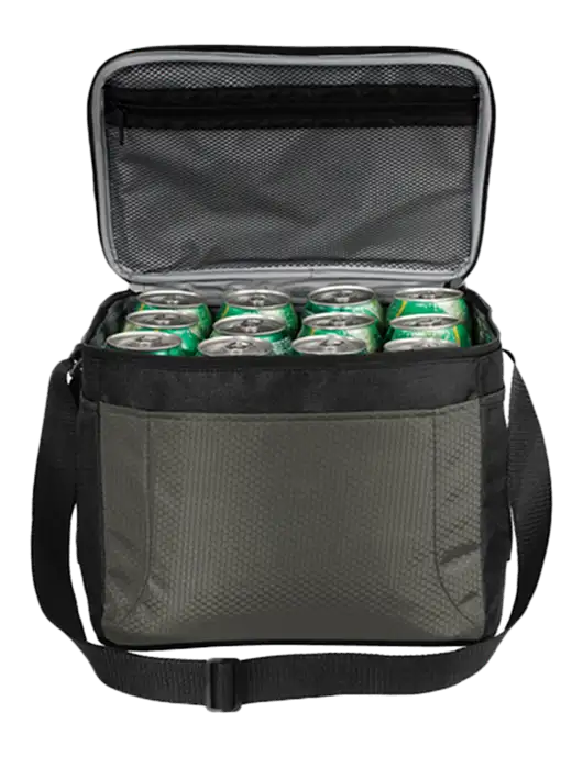 12 Can Grey/Black Cube Cooler w/ALLSUP'S Logo