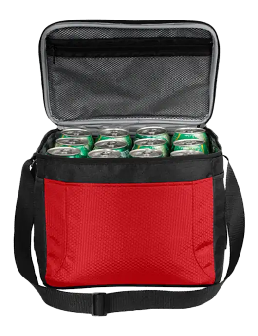 12 Can Red/Black Cube Cooler  w/ALLSUP'S Logo